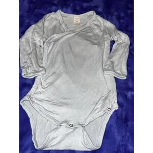 Kate Quinn Bamboo Infant Baby Wrap One Piece Body Suit 12 - 18 M Soft Blue